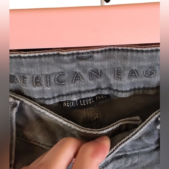 American Eagle Gray Wash Next Level Flex Denim Jeans Size 29x34 - Picture 2 of 5